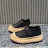 Winter Platform Low-top Lazy Leather Single Cotton Casual Shoes Cr