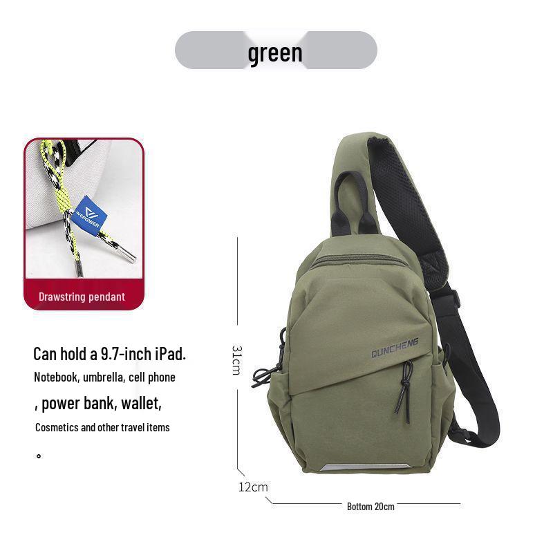 Men's Lightweight Mountaineering Single Shoulder Bag - Crossbody Chest Pack for Climbing, Cycling, and Casual Use