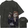 Nobara Kugisaki Tshirt Jujutsu Kaisen Tee Vintage Washed Oversized Retro Anime Harajuku Streetwear Graphic Manga Girl Clothes