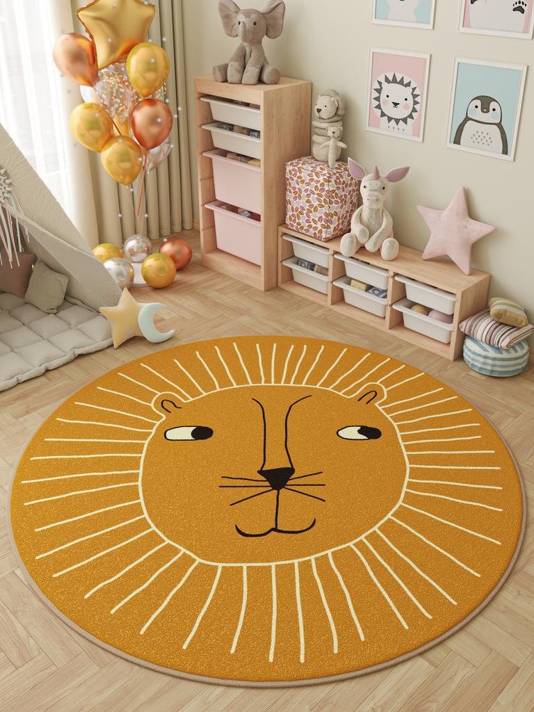Cartoon Animal pattern children's room round rug Cartoon Style Living Room Decoration Carpet Color Round Rugs for Bedroom