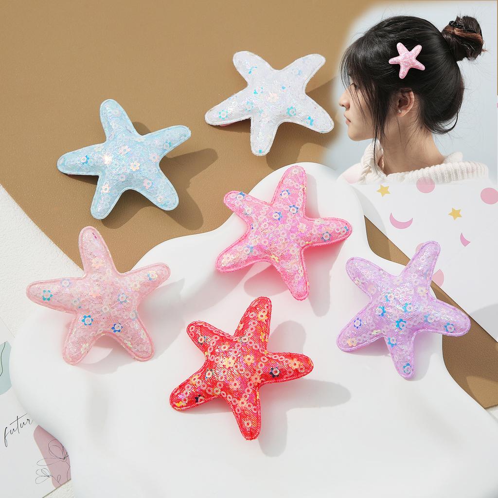 6pcs Glitter Star Hair Clips for Girls Sequins Barrettes Metal Hairpins for Baby Toddlers Alligator Clips Hair Accessories