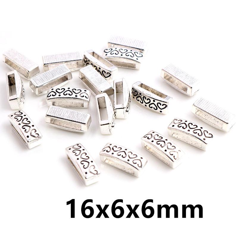 20pcs DIY Handmade Beads Tube Bails Pendants Jewelry Making DIY Necklace Antique Silver Color Bails Pendant Charm Connector