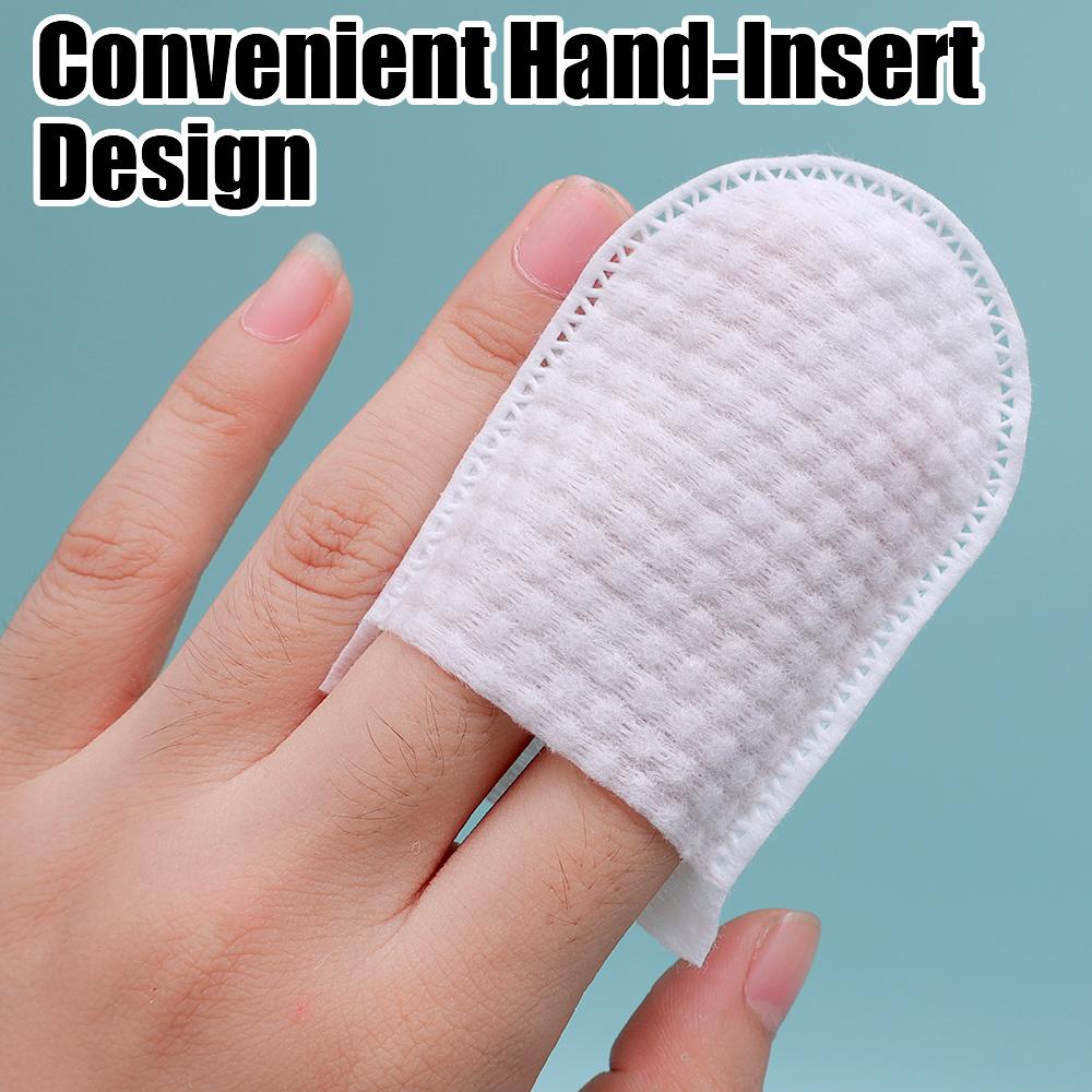 120-360 Stück U-förmige Make-up-Entfernungspads Premium Vliesstoff 80G Perlenprägung Wattepads Hautpflege Reinigungs-Tool