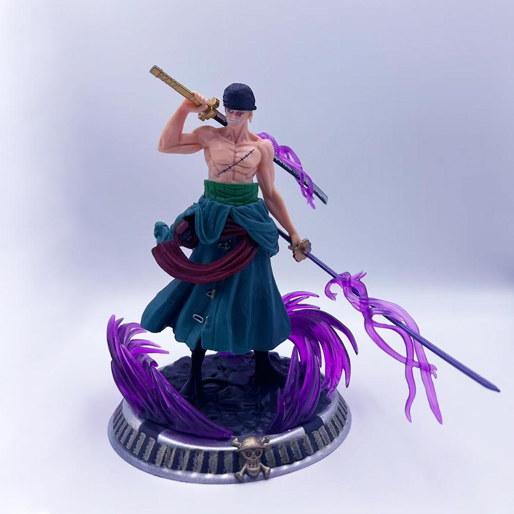Figura de Ação Estilo Anime OnePiece Phantom RoronoaZoro Modelo de Estátua Colecionável Presentes para Desktop Modelo Artesanal