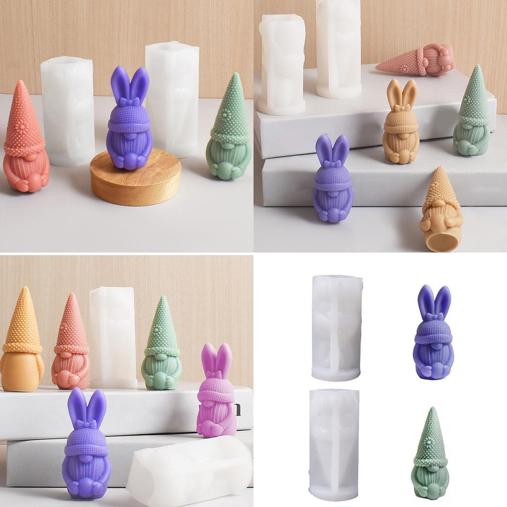 Casting Molds 3D Dwarf Series Silicone Mould Easters Candle Molds Plasters Molds Ornament Molds for Home Decoration