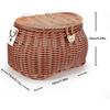 Kids Bike Basket Set, Tricycle Basket, Handwoven Children Bike Basket with Lid & Shoulder Strap, Front Handlebar BasketBrown
