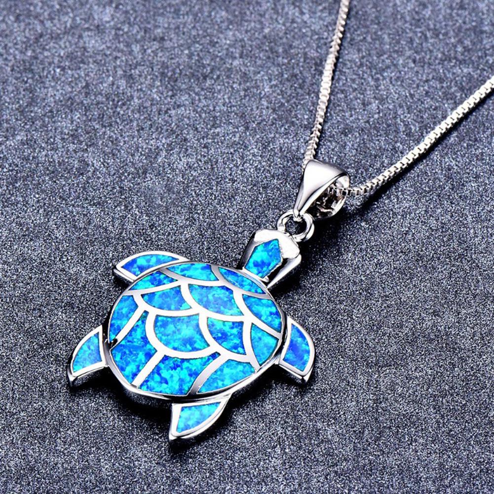 BLUELANS NECKLACE Wonderful Dangle Chain Party Jewelry Opal Tortoise Turtle Necklace Women Present