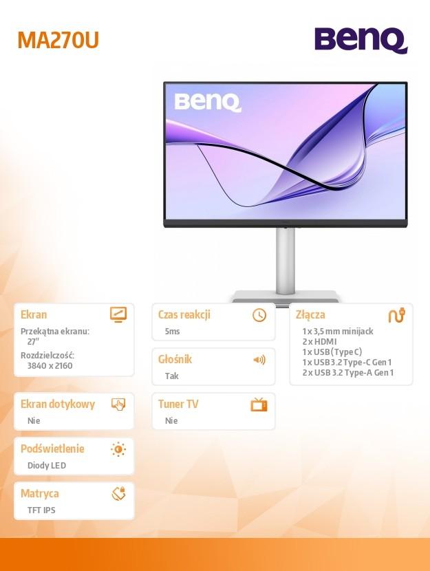 Monitor 27 Inches MA270U IPS 5ms/IPS/HDMI/60Hz/4K