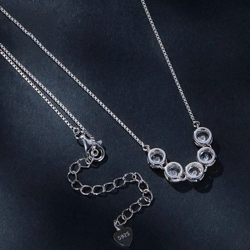 New 1.5CTTW Genuine Moissanite 925 Sterling Silver Pendant for Women Bubble Diamond Elegant Necklace High-quality Jewelry