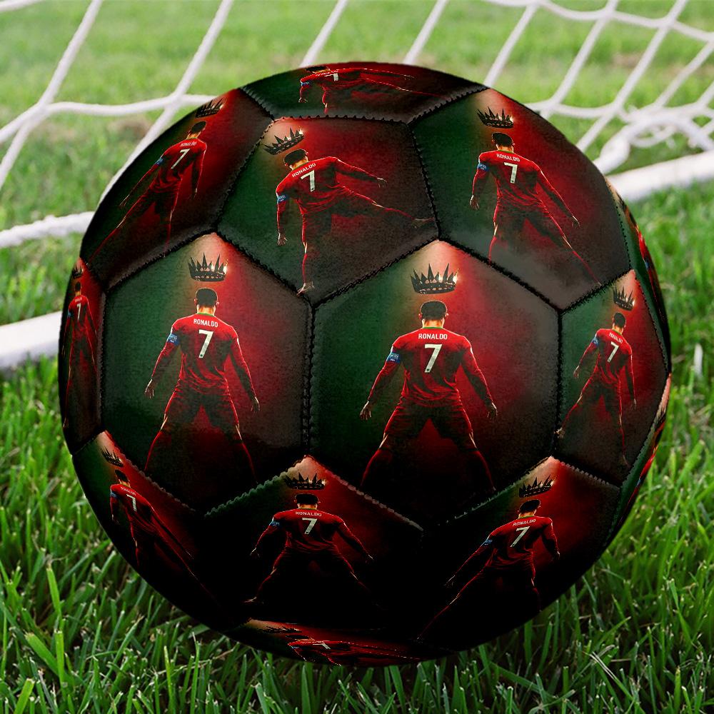 Pallone da Calcio Iconico Numero 7 di Ronaldo Misura 5 Cucito a Macchina Allenamento e Partite all'Aperto Ideale per gli Appassionati di Calcio