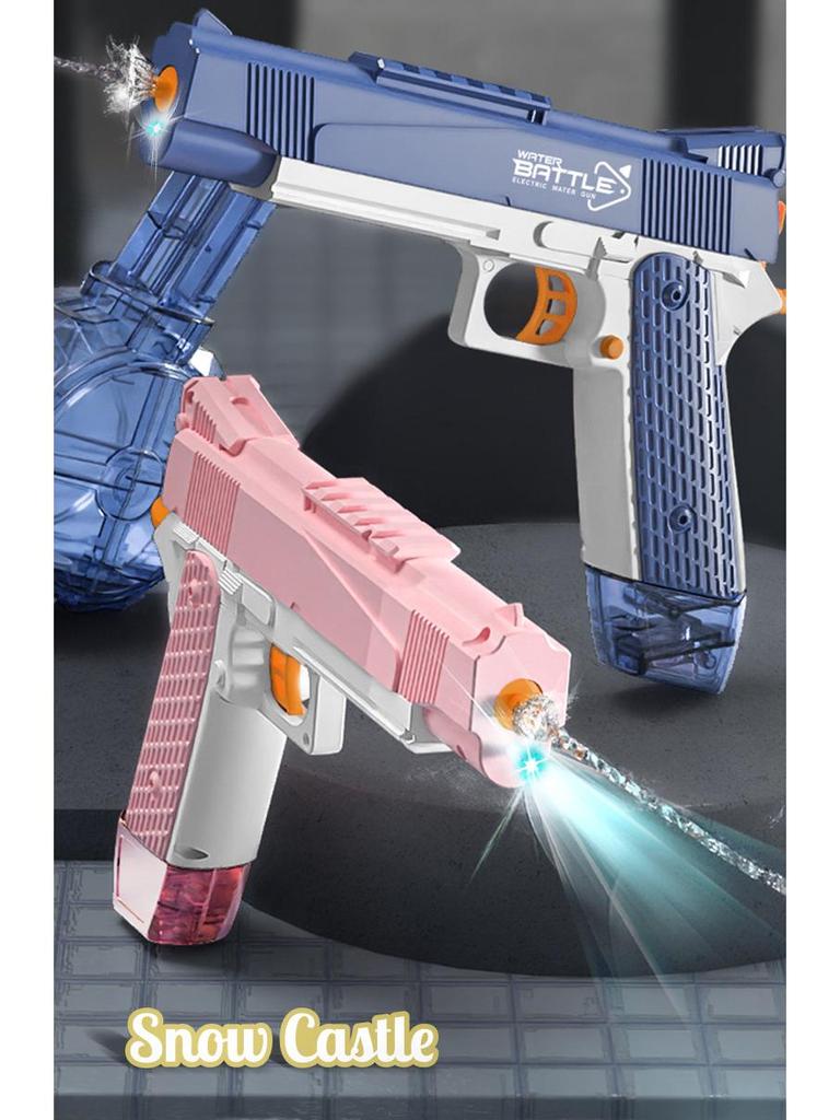 1911 Electric Toy Water Gun: Fully Automatic, Continuous Fire, LED Lights. Ideal for Festivals, Team Building, and Pool Fun.