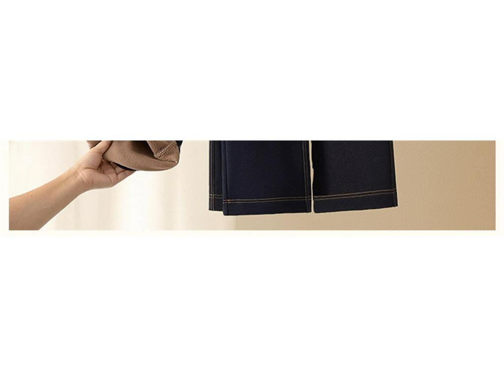 2025 New Style Velvet-Lined Winter Jeans for Middle-Aged & Elderly Women - High-Waisted, Slimming, Straight & Wide Leg.