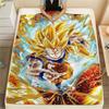 Son Goku Aufdruck Flanelldecke, Vielseitig einsetzbar für Sofa Bett Stuhl, Picknick Reisen, Warme Schlafzimmerdekoration -HE15