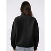 Damen S Halber Reißverschluss Langarm Sweatshirt Kontrastfarbe Lässiges Oberteil