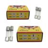 Glass Fuse Tubes: 5x20mm, 6x30mm, 250V, 0.2A, 3A, 10A, 20A