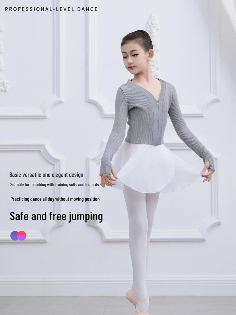 Girls' Winter Cardigan - Dancewear Shawl Sweater for Ballet Practice