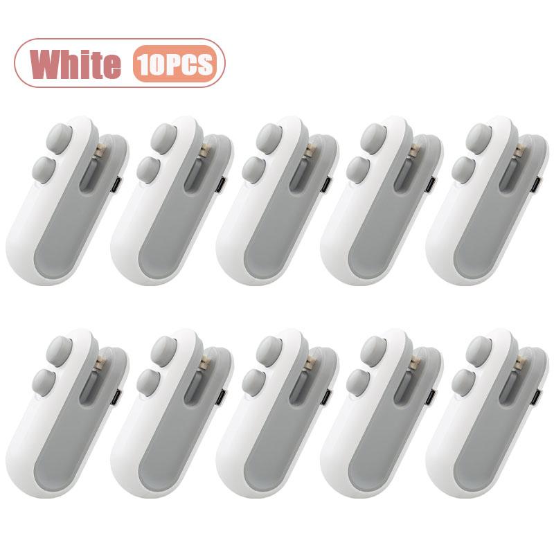 1-10PCS Snack Packaging Sealer USB Rechargeable Mini for Home Use Portable for Outdoor Camping Travel and Food Storage