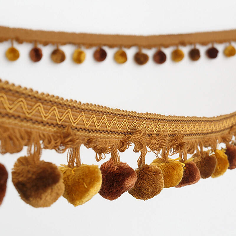 1 Meter Pompon Quasten Vorhang Spitze Zubehör Quaste Fransenbesatz DIY Nähen Dekoration