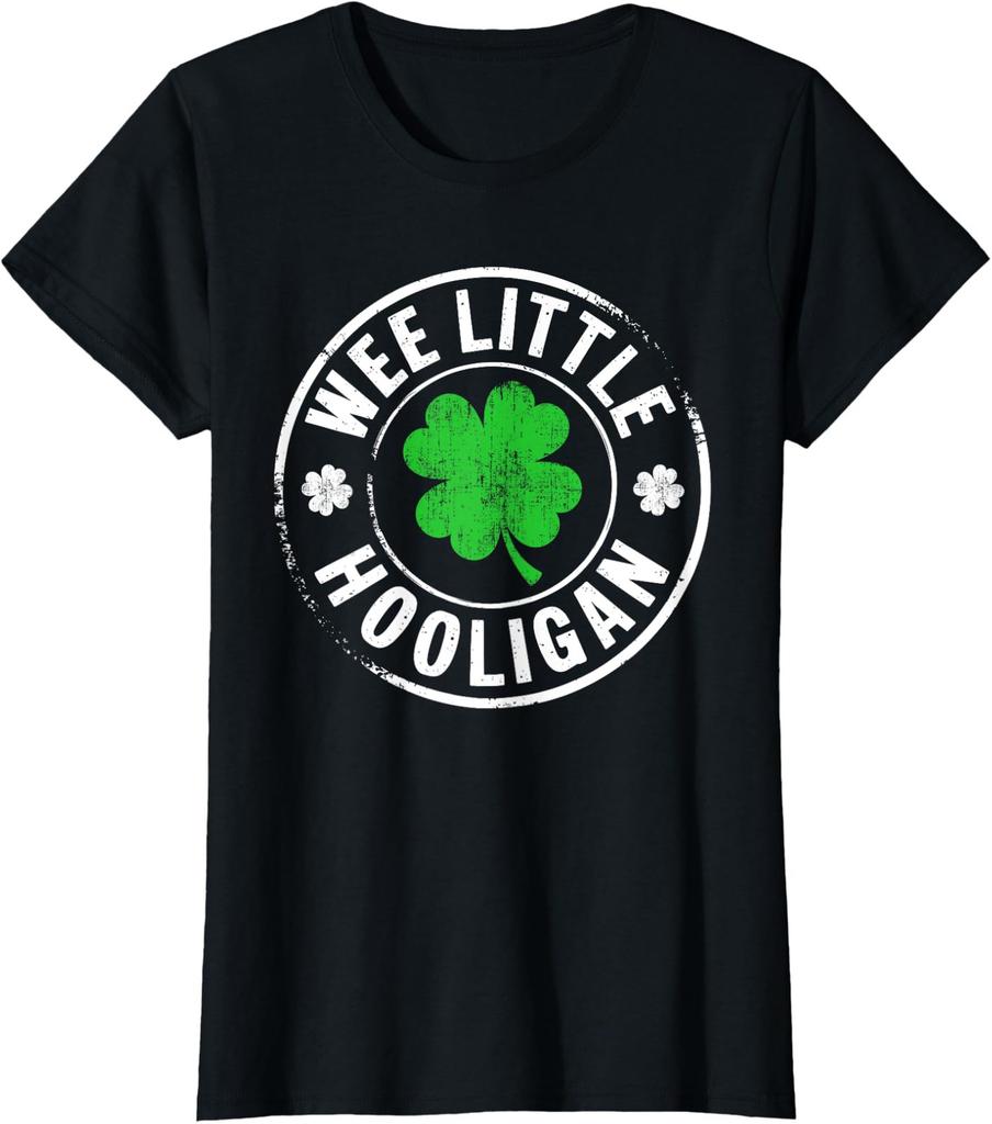 Wee Little Hooligan Saint Patricks Day Vintage Ladies' Crewneck T-Shirt