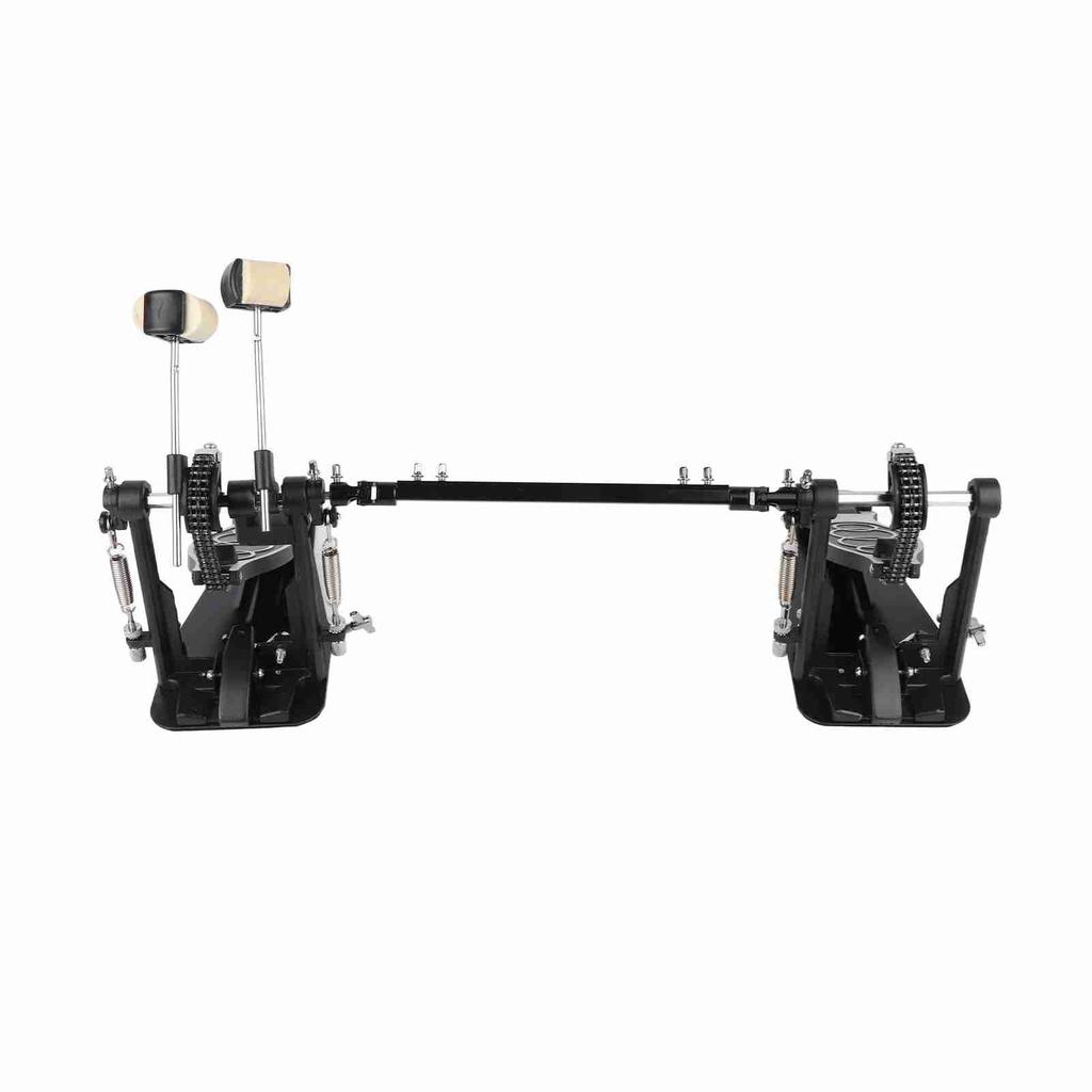 Dubbelpedal Fast Grepp Stabil Kraftfull Användning Zink Aluminium Professionell Trumfot Kick