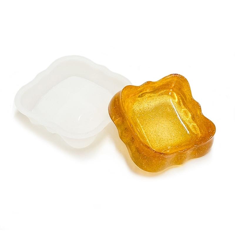 Ashtray Storage Tray Silicone Mold Geometry Epoxy Resin Molds Easy to Clean