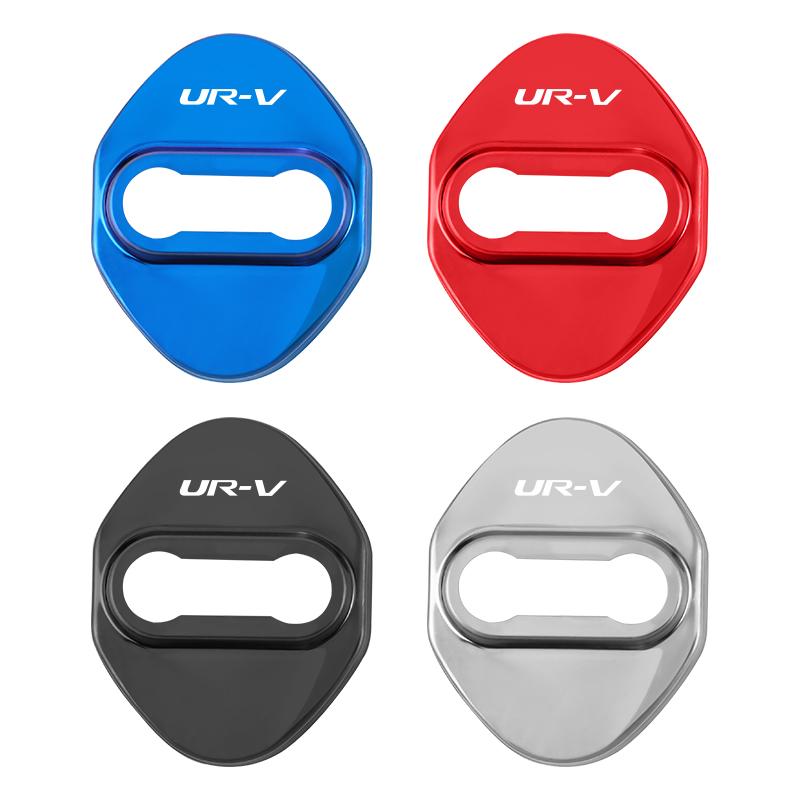 4Pcs Car Door Lock Buckle Protective Covers Zinc Alloy Cover For Honda Civic Fit Jazz Accord Pilot CRV Odyssey Passport City HRV UH3
