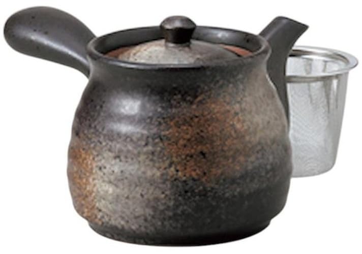 Black Bizen Rokubei Teapot x 11 x Ceramic Teapot by Setomonohonpo [11 10.5cm, 500cc]