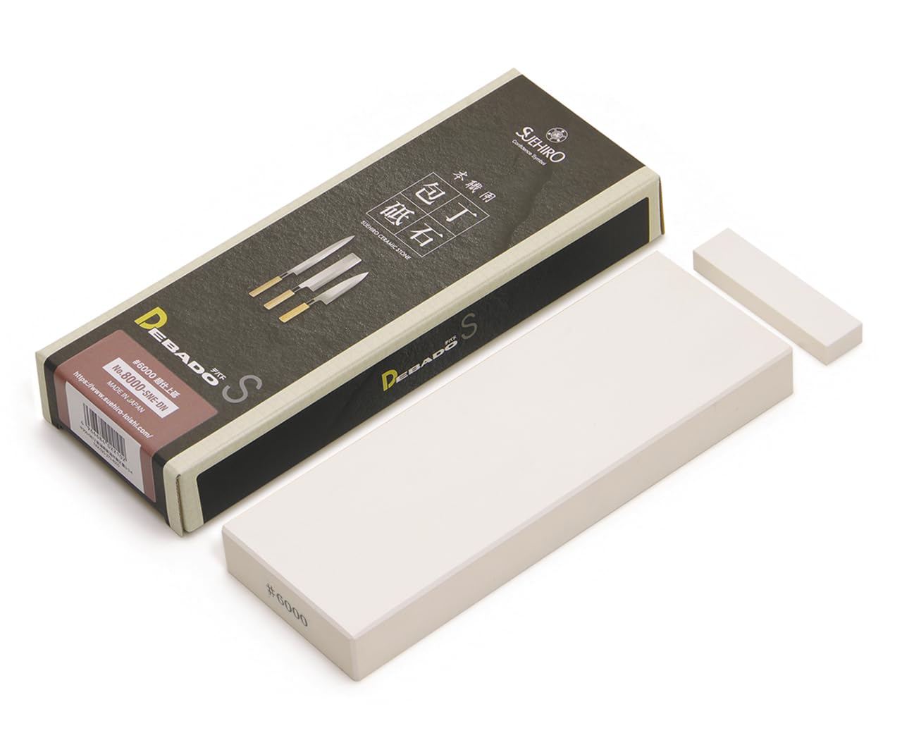 

Suehiro DEBADO S Профессиональный точильный камень для ножей Суперфинишный точильный камень (нет. 8000-SNE-DN) - Не впитывающий, #6000 (Базовая версия) белый