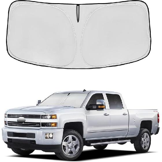 Windshield Sun Shade For Mazda 3 2014-2018 Double Layer 240T Front Window Shade Fit Mazda 3 Sun Visor Foldable Shade Blocks UV Rays Summer Must Have