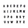 1.8x2cm Black & White Letter Fabric Patches - Handmade DIY Iron-on Clothing Decor