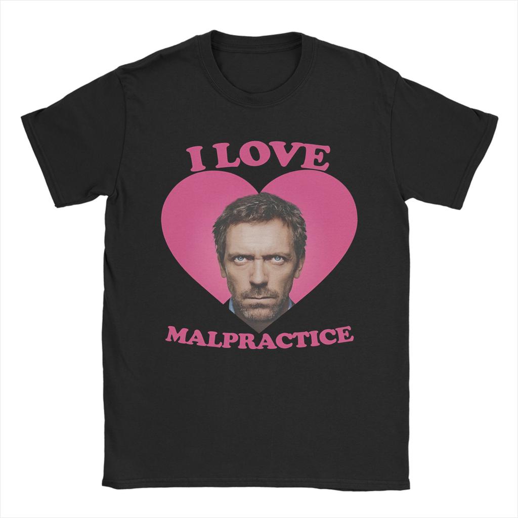 I Love James Wilson House MD TShirt for Men Amazing Cotton Tee Shirt Round Collar Short Sleeve T Shirt Unique Clothes