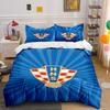 Blue Background with HNS Emblem. Bedding Sets Duvet Cover Sets Duvet Covers Pillowcases(1* Duvet Cover 2* Pillowcases Without Duvet Insert)