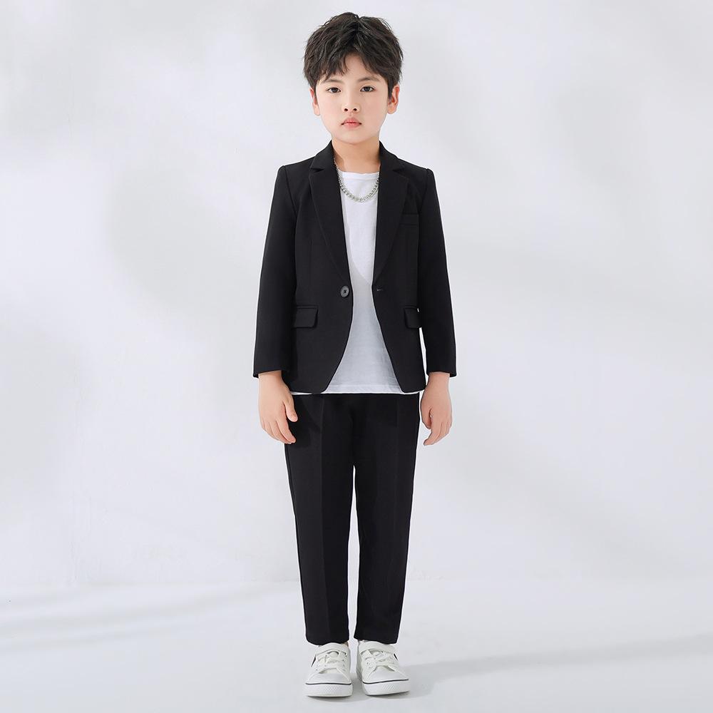 Stylish Boys' Spring/Autumn Suit - Trendy Korean-Style Casual Outfit for Kids