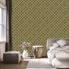 Christmas Autumn Plaid Wallpaper Olive and Yellow 50x1000
