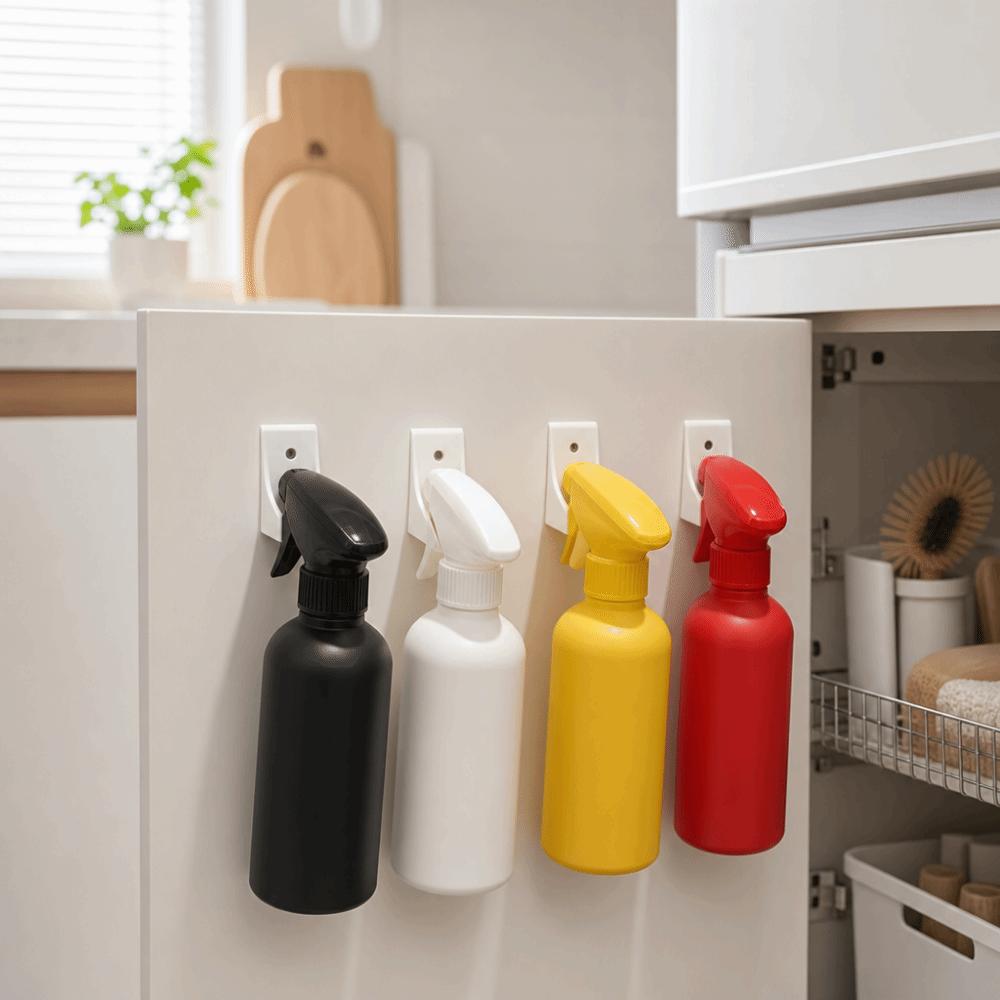 4Pcs Easily Install Spray Bottle Holder Multifunctional Storage Rack Spray Bottle Racks Bathroom