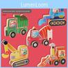 Wooden Childrens Educational Puzzle With Cartoon Vehicles For Early Learning And Cognitive Development