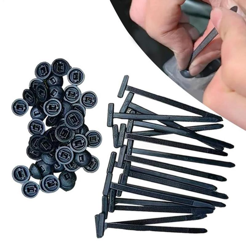 Car Cable Tie Buckle 100pcs Fastening Straps Tools Multipurpose Nylon Buckle for Home Hole Fastening Car Daily Repair Machine