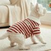 Windproof Dog Striped Hoodie Polar Fleece Dog Pullover Elastic Pet Overalls  Daily Use