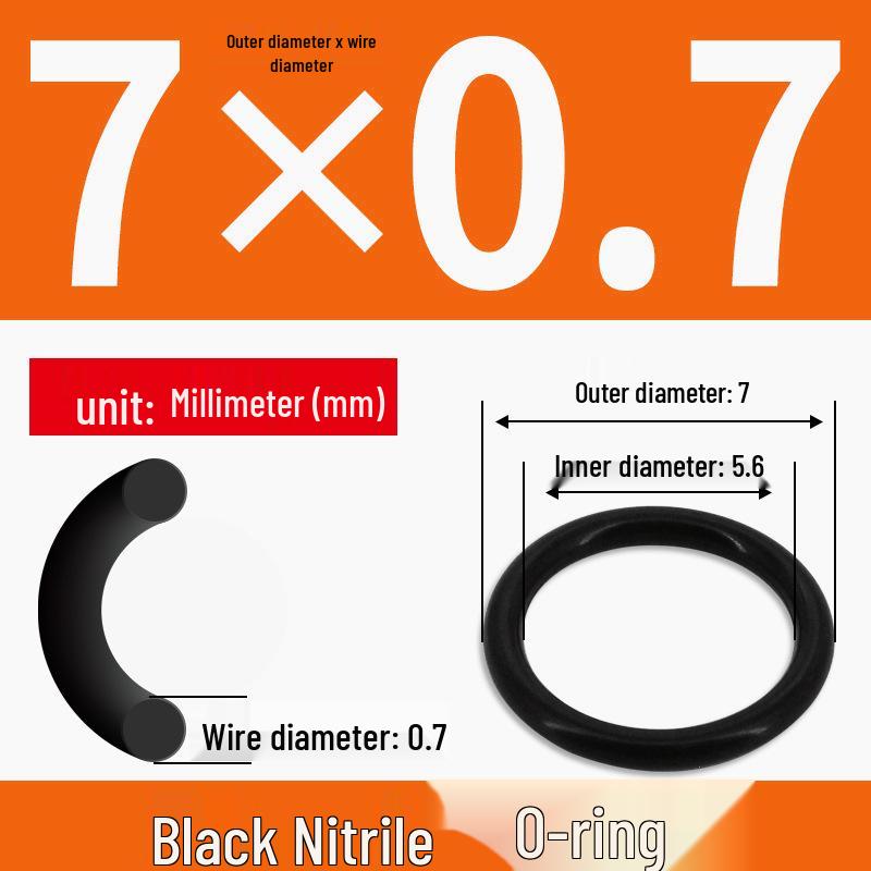 Durable Nitrile Rubber O-Ring, Wire Diameters 0.4-0.8mm, Waterproof & Wear-resistant Sealing Ring