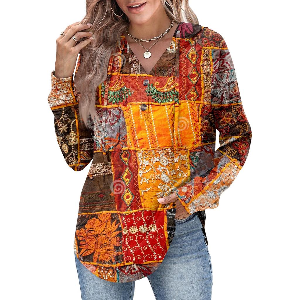 Women's Fashion Women's Lightweight Long Sleeve Pullover With Pockets Preppy Graphic Hoodie