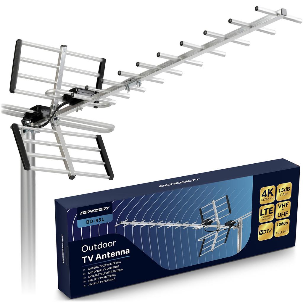 Berdsen Bd-951 Antenna TV Direzionale da Esterno Ultra HD 4K