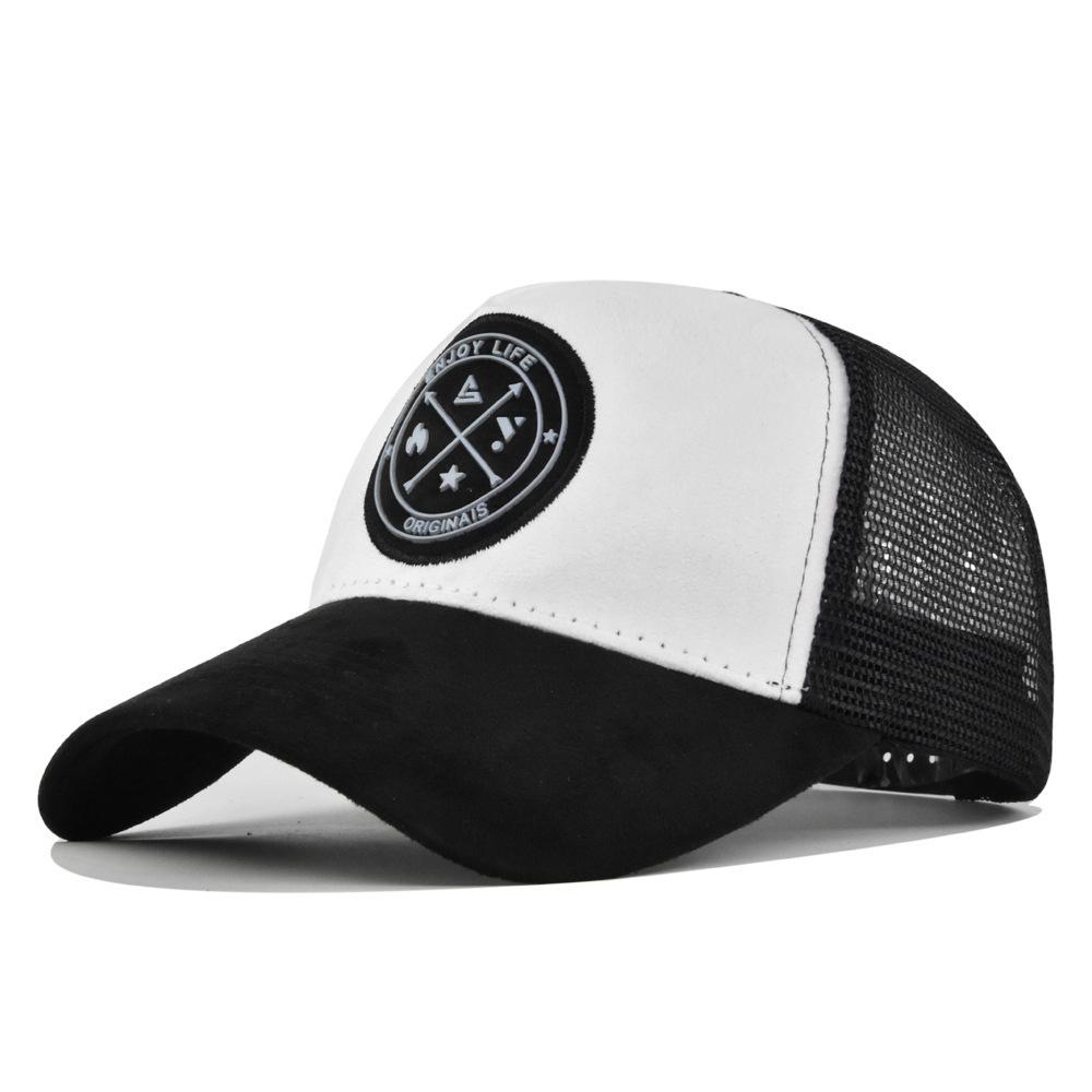 Mesh cap embroidered visor hat brim mesh baseball cap adjustable embroidery duck tongue Adjustable