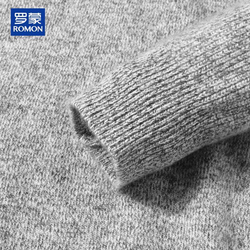 ROMON Men's Half-Zip Wool Blend Knit Sweater