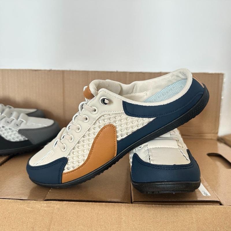 Fashion Fashion Men Baotou Half Slippers Breathable Casual Shoes Lightweight Walking Flats Comfort Sneakers Loafers Large Size Men Shoes