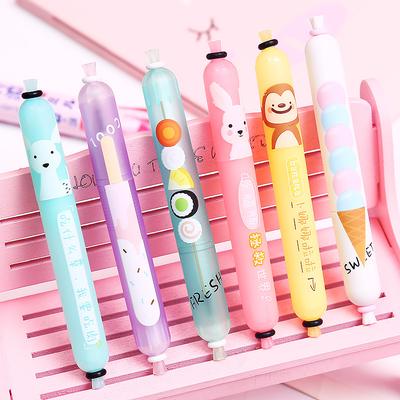 Creative Sausage Shape Gel Style Pen 0.5 Mm Black Pen Carbon Pen Cute Student Learning Supplies