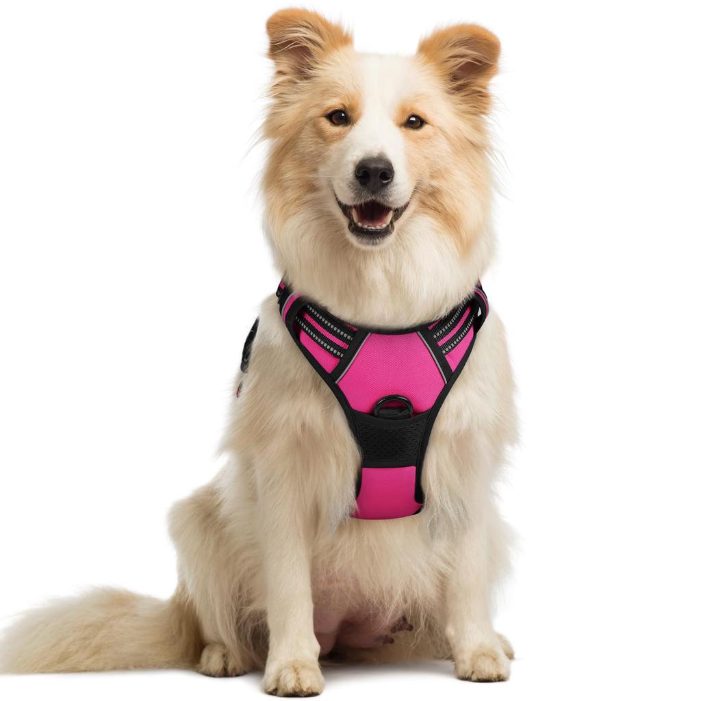 Dog harness, anti-pull, pet harness,  outdoor pet vest with 3M reflective strips, Oxford cloth material, suitable for small, medium and large dogs,