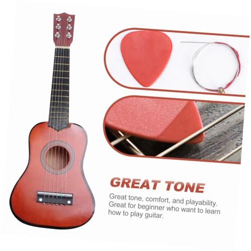 OFFSCH Kids' Guitar for Ages 3-5, Travel Acoustic Guitar, Mini Arts and Crafts, Kids' Music Instrument, Wooden Ukulele, Musical Instrument