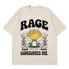 Lustiger Wut frisst mich Froschteich Vintage Stil 90er Grafik Herren Damen Harajuku T-Shirts Sommer Mode Lässig Baumwolle Hiphop T-Shirts