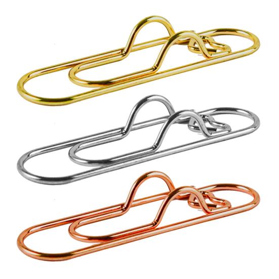 6Pcs Metal Heart Pen Clips Notebook Pen Holders Colored Paperclip Cute Shaped Clips School Supplies Organizer