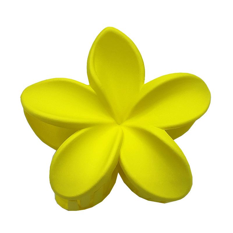 Matte Flower Hair Claw: Five-Petal Clip for Updo & Ponytail